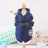 Waterproof Winter Harness Warm Dog Jacket