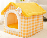 Foldable Winter Dog Villa Sleep Kennel Removable House