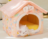 Foldable Winter Dog Villa Sleep Kennel Removable House