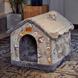 Foldable Winter Dog Villa Sleep Kennel Removable House