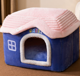 Foldable Winter Dog Villa Sleep Kennel Removable House