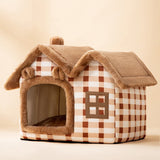 Foldable Winter Dog Villa Sleep Kennel Removable House