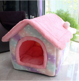 Foldable Winter Dog Villa Sleep Kennel Removable House