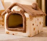 Foldable Winter Dog Villa Sleep Kennel Removable House