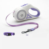 Retractable Collar Spotlight Automatic Pet Traction Rope Leash