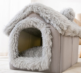 Foldable Winter Dog Villa Sleep Kennel Removable House