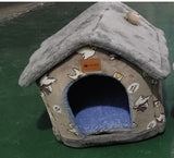 Foldable Winter Dog Villa Sleep Kennel Removable House