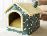 Foldable Winter Dog Villa Sleep Kennel Removable House