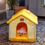 Foldable Winter Dog Villa Sleep Kennel Removable House