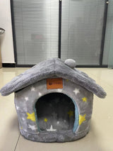 Foldable Winter Dog Villa Sleep Kennel Removable House