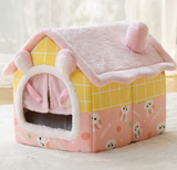 Foldable Winter Dog Villa Sleep Kennel Removable House